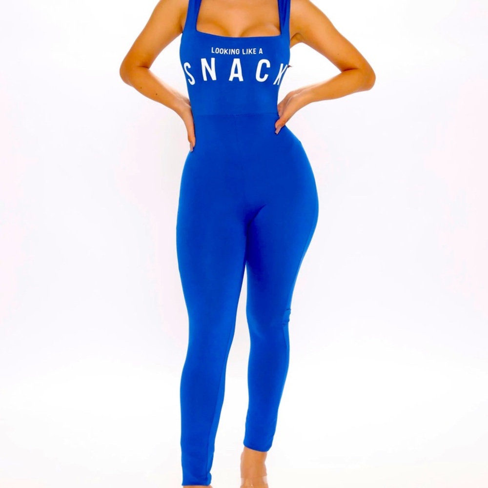Royal blue tank pant jumpsuit. Light fabric great for gym or fun to wear out .